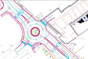 Giratoriu pe Cuza, la Lidl