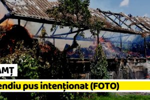 NEAMȚ: Incendiu pus intenţionat într-o gospodărie din Neamţ (FOTO)