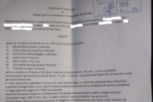 Exclusiv. Denunţ penal împotriva “puciştilor” din CSM. Document

