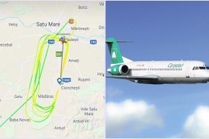 Un avion Carpatair a zburat zeci de minute deasupra judeţului Satu Mare