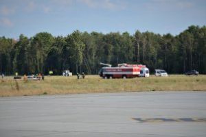 Exercitiu combinat desfasurat cu succes la producerea unui accident aviatic pe pista aeroportului international (FOTO)