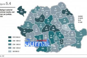 HARTA salariilor din România: Vrancea se află la coada clasamentului