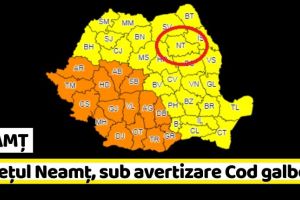METEO: Judeţul Neamţ, sub avertizare Cod galben