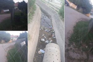 FOTO ȘTIREA TA| Muncă pe jumătate în cartierul Miceşti, lângă parcul de joacă, frecventat de mulţi copii. Ce au lăsat în urmă muncitorii