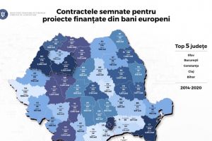 HARTA. Topul zonelor care au atras cele mai multe fonduri europene. Unde se situează Sătmarul