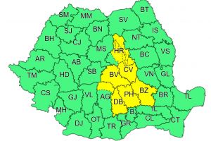 METEO: Cod Galben prelungit până la ora 20:00
