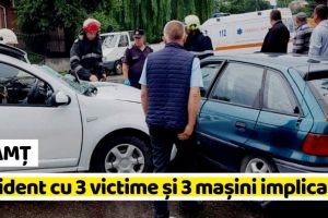NEAMȚ: Accident cu 3 victime şi 3 maşini implicate (FOTO)