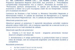 Comunicat de presa: Finalizarea proiectului 