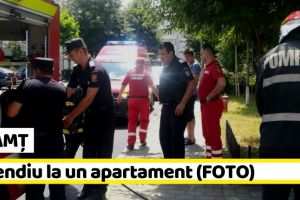 NEAMȚ: Incendiu la un apartament din Piatra-Neamţ (FOTO)