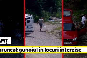 NEAMȚ: Primarul unei comune a publicat imagini cu cei care aruncă gunoiul în locuri interzise