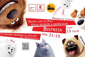 Filmul de animaţie ”Viaţa secretă a animalelor”, proiectat în aer liber la Bistriţa. Intrarea e liberă