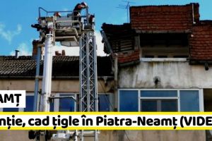 NEAMȚ: Atenţie, cad ţigle în Piatra-Neamţ! Intervenţie a pompierilor (FOTO-VIDEO)