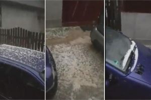 VIDEO. COȘMAR de GHEAȚĂ în toiul verii, într-un oraş din Alba. Prăpădul a coborât din cer joi după-masa