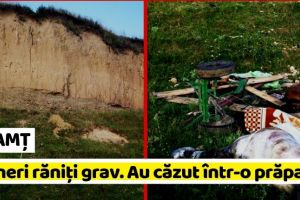 NEAMȚ: 4 tineri, în stare gravă, după ce au căzut cu căruţa într-o prăpastie. Un tânăr e în comă (FOTO)