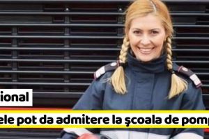 Naţional: Începând cu 2020, la admiterea pentru şcoala de pompieri se pot înscrie şi fetele