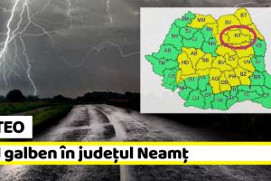 METEO: Cod galben de instabilitate atmosferică în judeţul Neamţ