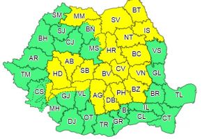 METEO: 14 şi 15 iulie, COD GALBEN de ploi însemnate