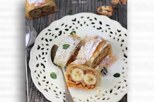 lauraadamache.ro: Strudel cu banane si nuci caramelizate