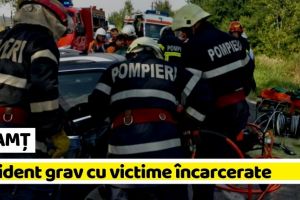 NEAMȚ: Accident grav cu victime încarcerate (ultima oră)