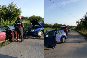 FOTO. ACCIDENT rutier la Pianu. Trei persoane rănite după o coliziune între două autoturisme
