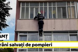 NEAMȚ: Bătrâni căzuţi în apartament, salvaţi de pompieri