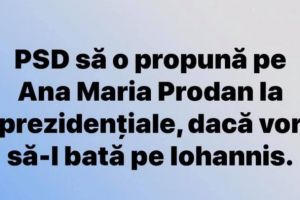 Pe cine trebuie să propună PSD la prezidenţiale pentru a-l bate pe Iohannis-gluma zilei, postată de un liberal din Alba pe o reţea de socializare