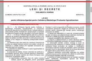 Alti bani alta distractie: Se infiinteaza Agentia pentru Calitatea si Marketingul Produselor Agroalimentare. Este oficial