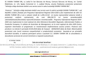 Anunţ finalizare proiect ” Achiziţie utilaje destinate dotării unui service auto în cadrul societăţii DASIRA TURISM SRL”