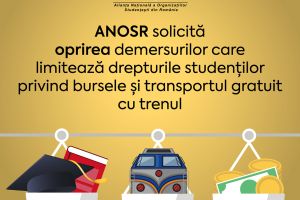ANOSR cer renunţarea la măsurile privind limitarea gratuităţilor primite de studenţi pe CFR