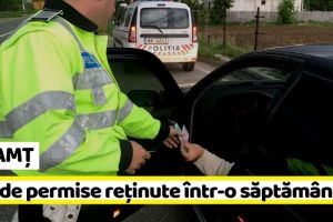NEAMȚ: Doar în 7 zile: 150 de permise reţinute şi peste 1.100 de amenzi