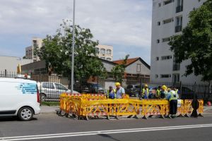 Avarie la reţeaua de gaze de pe o strada recent modernizată