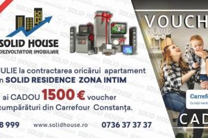 Promotia lunii iulie: Solid House ofera un voucher de cumparaturi, de 1.500 de euro, la achizitia unui apartament in zona Intim din Constanta