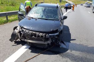 VIDEO FOTO – Accident pe autostrada Sibiu – Sebeş. Totul din cauza vitezei