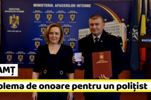 NEAMȚ: Emblema de onoare pentru un poliţist din Neamţ (FOTO)