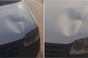 FOTO. SCANDAL într-o comună din Alba: Primarul şi mai mulţi locuitori, agresaţi şi o maşină cu capota îndoită, de un cetăţean turmentat