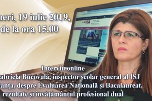Interviu online cu Gabriela Bucovala, inspector scolar general al ISJ Constanta, despre Evaluarea Nationala si Bacalaureat, despre rezultatele elevilor constanteni si invatamantul profesional dual 