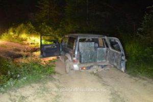 Autoturism oprit cu mai multe focuri de arma in apropierea localitatii Bistra