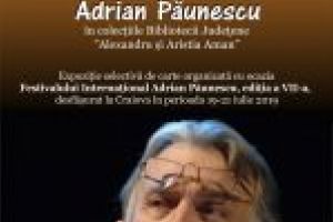 Expoziţie selectivă de carte  Adrian Păunescu în colecţiile Bibliotecii Judeţene  Alexandru şi Aristia Aman