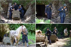 FOTO: Băieşi pentru o zi la “Domni la Baie”. Reconstituirea unei zile de muncă în mină