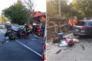 FOTO: 2 MORȚI în urma unui grav accident de circulaţie, pe Valea Oltului, în judeţul Vâlcea