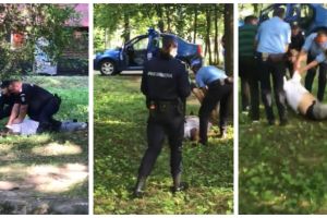 Un bărbat acuzat de gesturi indecente asupra unei fetiţe a ajuns în comă, după ce jandarmii i-au pulverizat spray lacrimogen în faţă (FOTO)