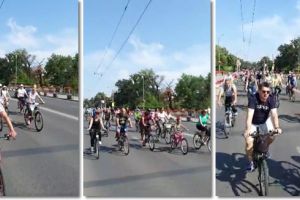 Pompierii timişeni au pedalat alături de timişoreni pentru promovarea mişcării şi a voluntariatului