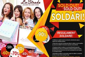 „La Strada” anunţă reduceri semnificative de preţ la încălţăminte, marochinărie, ...