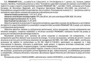 Finalizarea proiectului ”Extinderea capacităţii avansate de realizare a activităţilor de ...