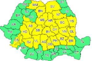 Atentie braileni! Cod galben de vreme rea / Averse cu caracter torential, frecvente descarcari electrice, vijelii
