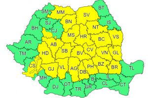COD GALBEN: Urmează două zile cu instabilitate atmosferică accentuată