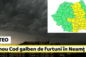 METEO: Un nou Cod galben de furtuni în judeţul Neamţ