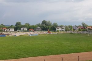 Imagini de la stadionul Eugen Popescu, surprinse azi, 23 iulie