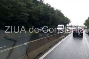 Accident pe DN 39, in apropiere de Lazu. Vezi in ce pozitie stranie a ajuns masina
