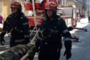 FOTO. Exerciţiu de amploare la Spitalul Militar din Timişoara! Ipoteză de groază pentru pompieri şi pacienţi